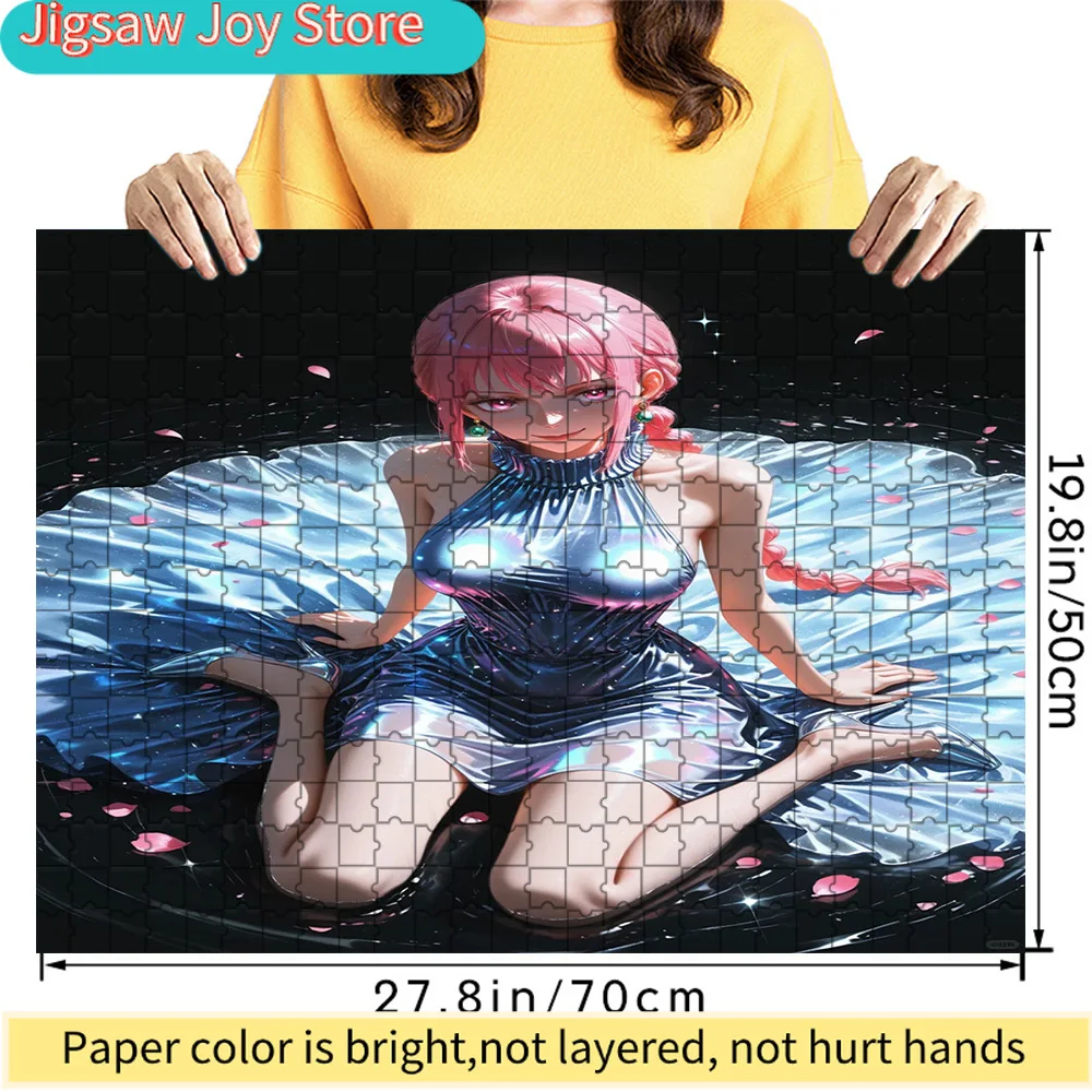 

Коллекционный пазл из бумаги One Piece: Ребекка в розовом платье с галактическим узором, сцена с водными лепестками, декор с персонажами Гладиатора и Принцессы