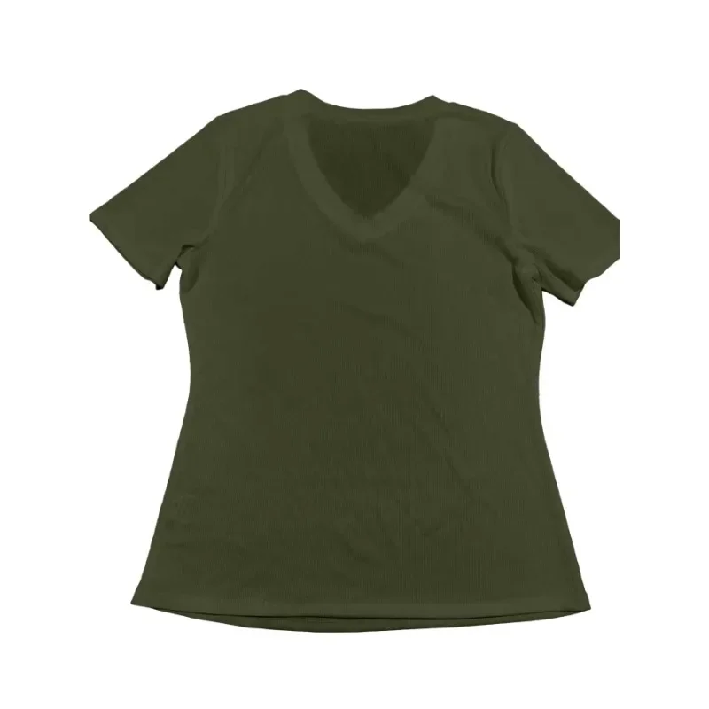 Grande taille 1XL-5XL mode femme T-shirt à manches courtes dames décontracté couleur unie déplacements polyvalent col en v T-shirt confortable
