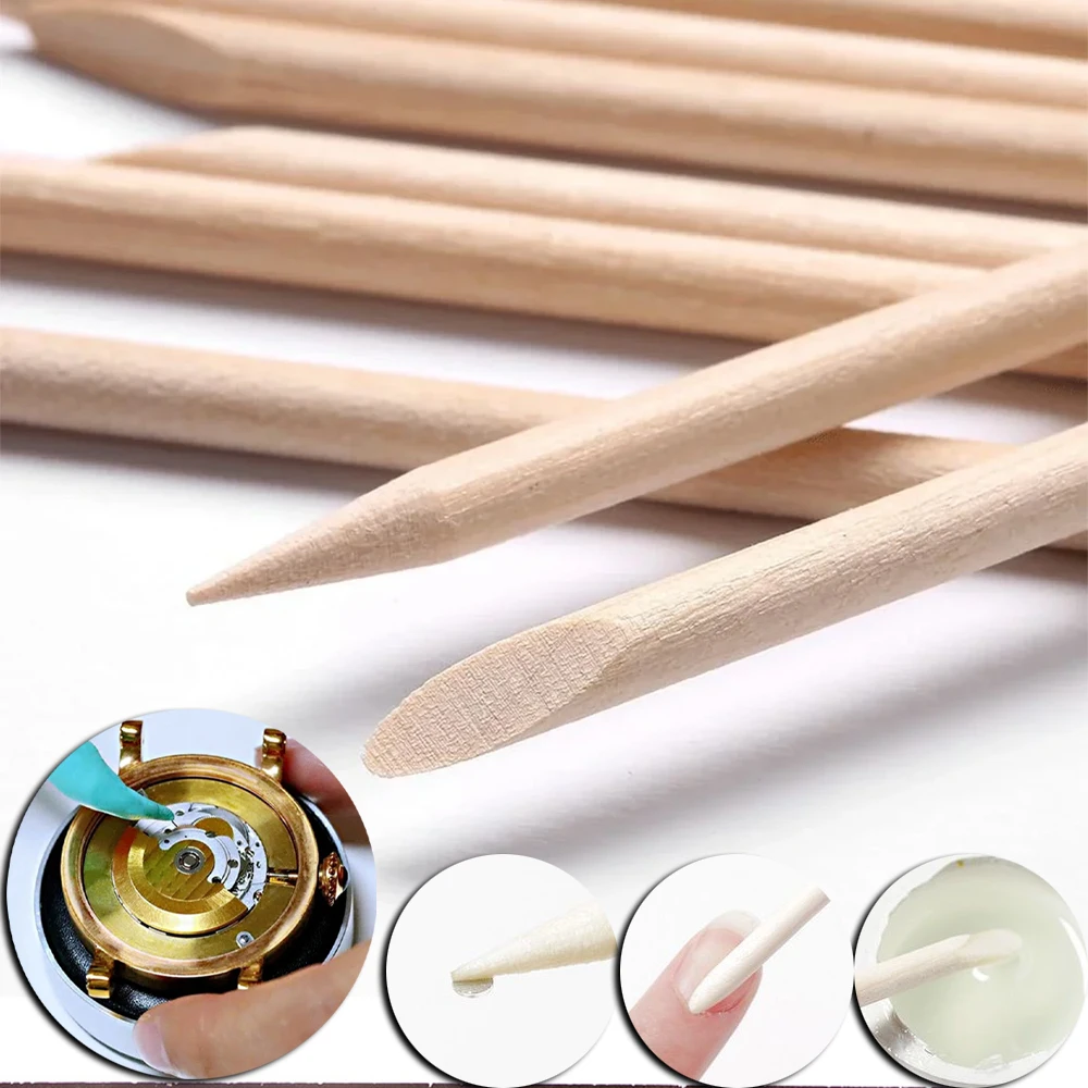 1set Uhr Reparatur Massivholz Reinigung Stick Schlamm Weide Holz Stick Geeignet für Bewegung Reparatur Zifferblatt Reinigung Werkzeug Holz streifen