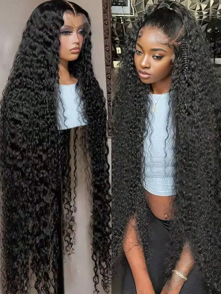 13x4 13x6 HD الدانتيل موجة عميقة شعر مستعار أمامي البرازيلي جيرلي مجعد الدانتيل الجبهة خصلات الشعر المستعار الإنسان للنساء 200 250 كثافة خصلات الشعر المستعار