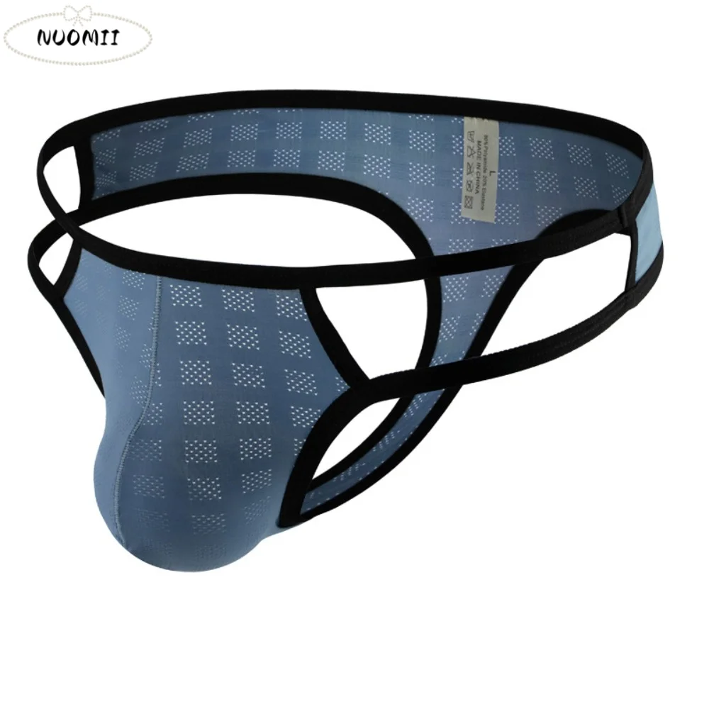 

Fashion Hollow Men's Thongs Low Waist Briefs Men's Underwear Ultra-thin Mesh Underpants Men