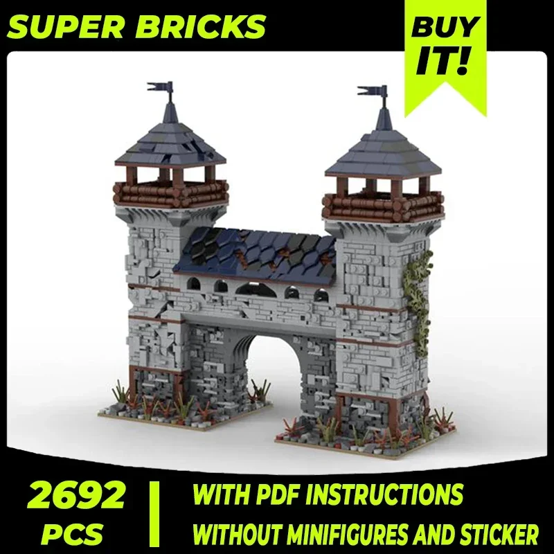 Medieval Castle Model Moc Building Bricks Black Falcon Outpost Technology Modular Blocks Gifts Christmas Toys DIY Sets Assembly