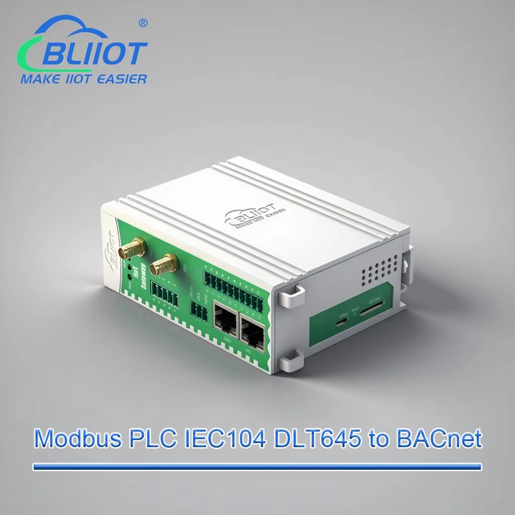 

BLIIOT BMS Remote BACnet Modbus Gateway Support Modbus RTU/TCP PLC IEC104 DLT645 to BACnet Protocol Converter BA110