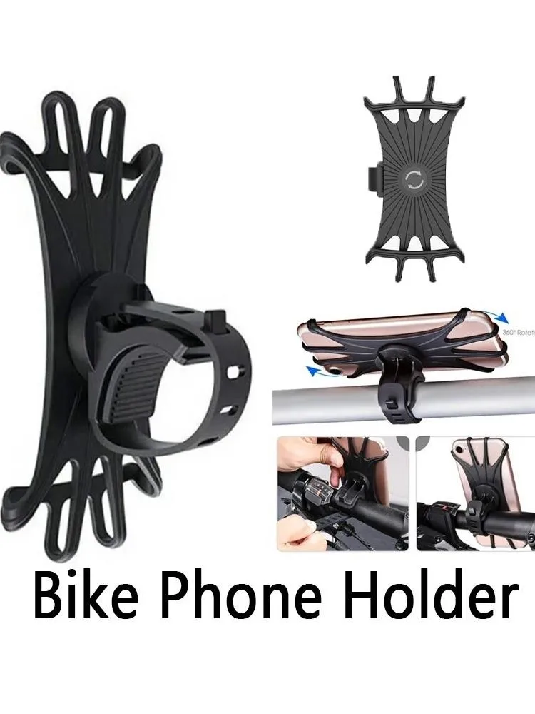 AliExpress NONE Universal Phone Stand 360 Rotating Silicone Bike Safe Bracket GPS Support Motorcycle Navigation Holder For iPhone Samsung Xiaomi