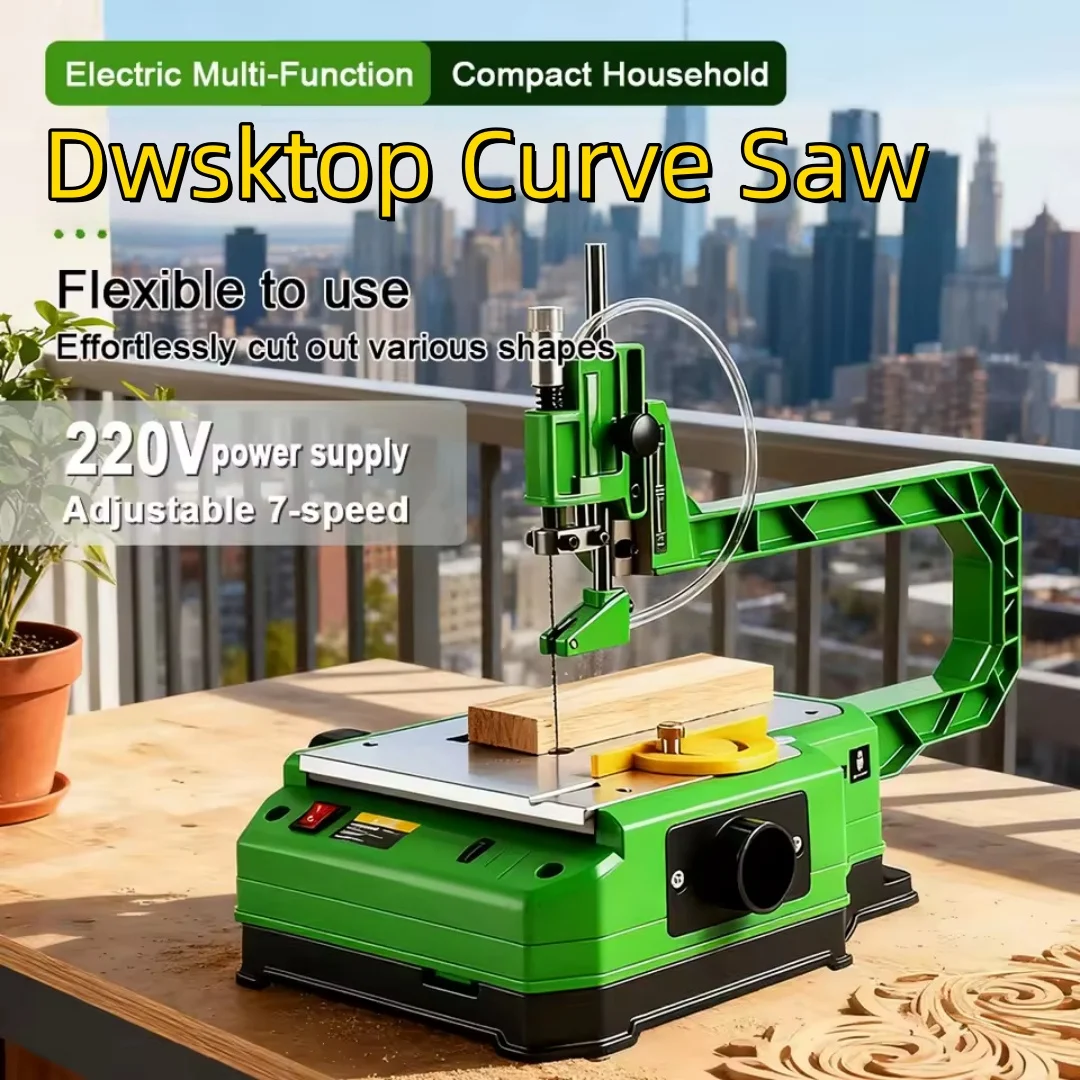 Electric multi-functional desktop contour saw mini home woodworking board hollowing lithium wire saw cutting machine