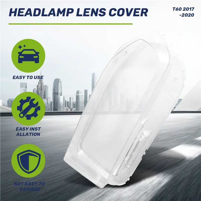 For Saic Maxus T60 2017-2020 Transparent Headlight Lens Cover Headlamp Shell Lampshade Car Accessories Mask Shade Left-L94A