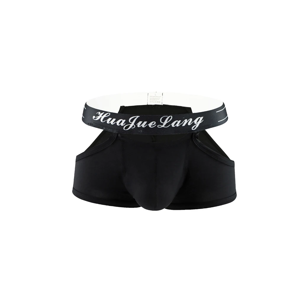 Heren Boxershorts Uitgehold Nylon Slipje Onderbroek Lage Taille Bult Zakje Ondergoed Boxershort En Vijgen Heren Mode Trunks