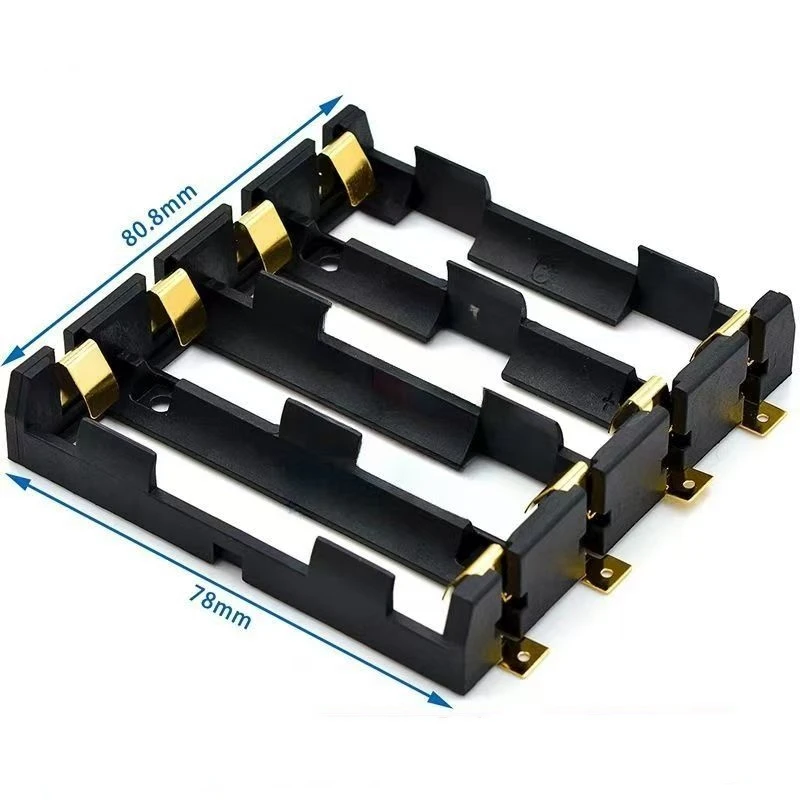 Caixa de bateria 18650 (3 seções, 4 seções), montagem SMT, montagem através do furo, suporte de bateria de chip, SMD