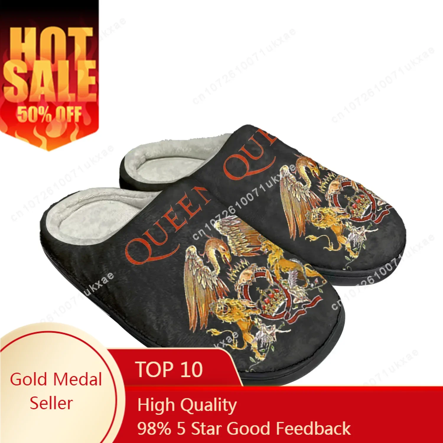 

Queen Band Freddie Mercury Home Cotton Custom Slippers Mens Womens Sandals Plush Bedroom Casual Keep Warm Shoes Thermal Slipper