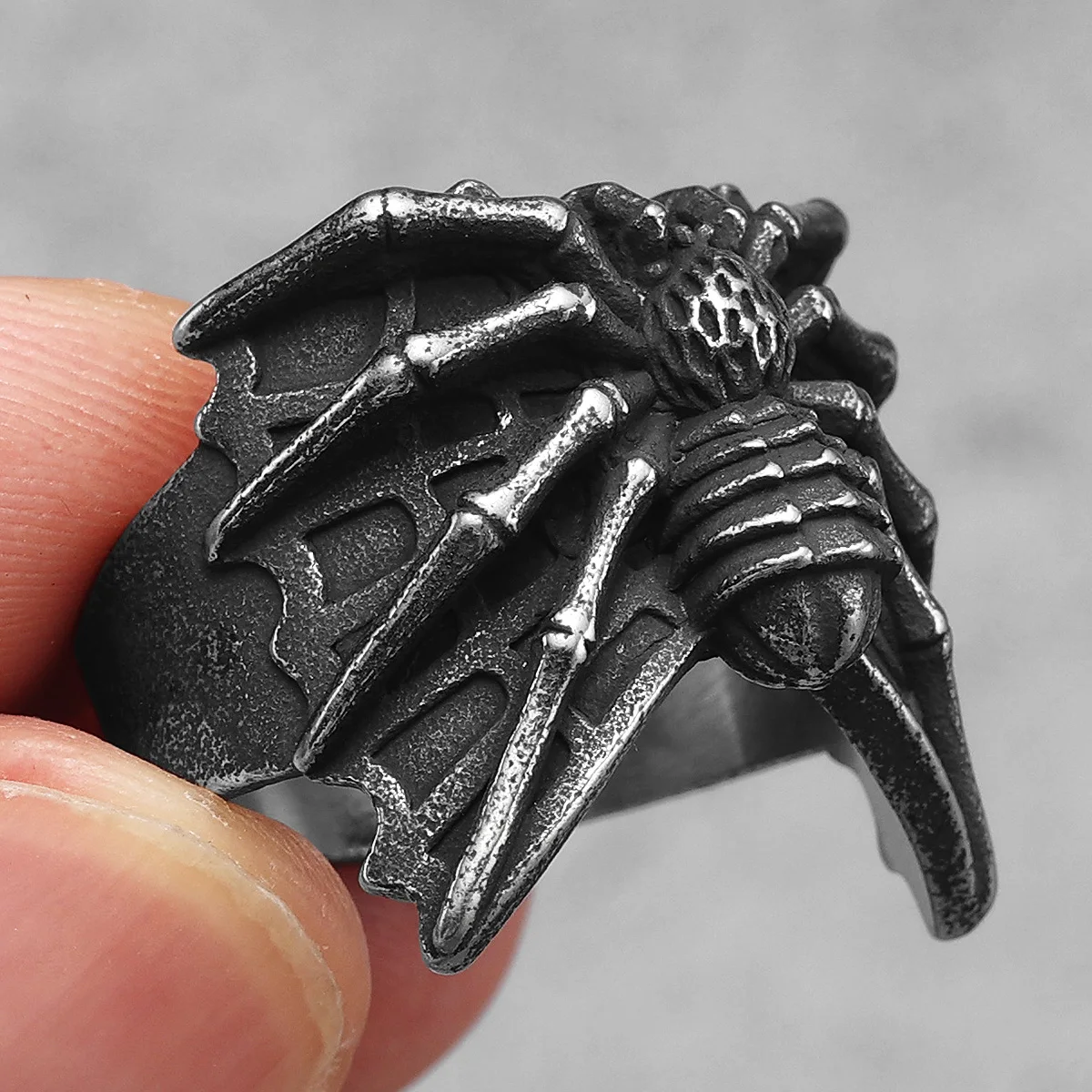 Vintage Black Animal Spider Men Rings Stainless Steel Women Jewelry Punk Rock Cool Stuff Fashion Accessories Gift Wholesale - view 4