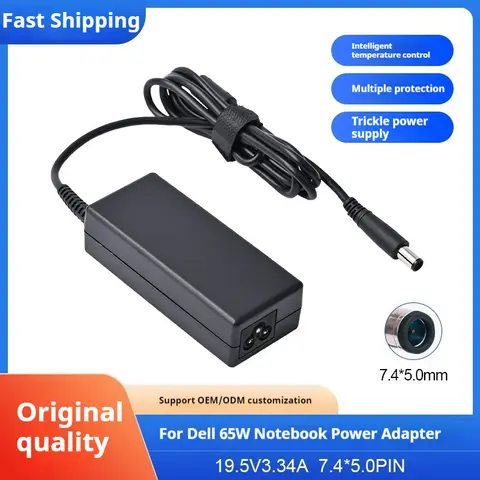 19.5V 3.34A 65W 7.4*5.0mm AC Laptop Charger Adapter For Dell Latitude E5250 E5440 E5450 E5540 E5550 E6420 E6430 E6440 HA65NM130