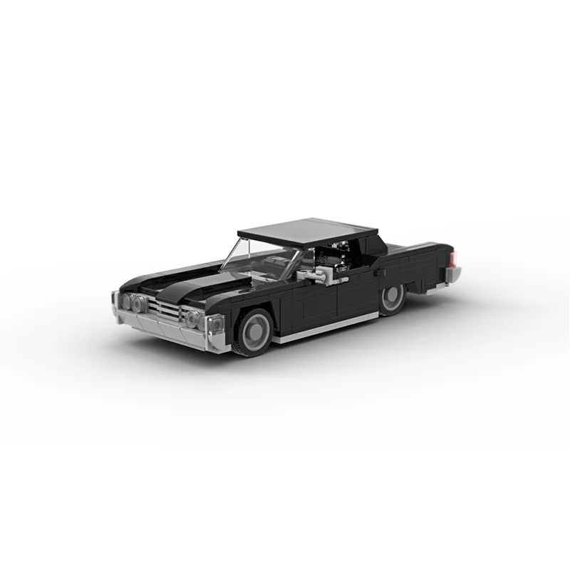 307Pcs 1965 Classic Luxury Sedan Building Blocks, Retro 4-door Limousine MOC Bricks Model, DIY Toy for Collection & Gift