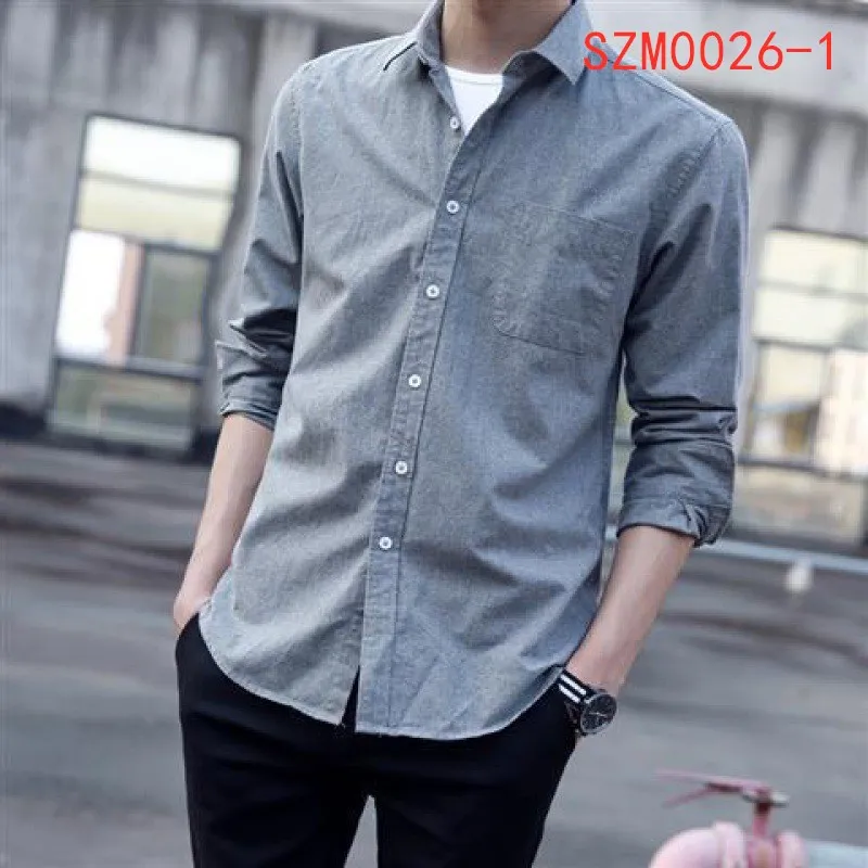 

Men's long-sleeved slim Korean version of the trend long-sleeved shirt fashion casual