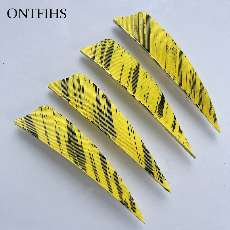 50Pcs Neue 3 Zoll Feder Pfeile Befiederung Schild Cut Natürliche Türkei Plumes Tinte Malerei für Bogenschießen DIY Zubehör