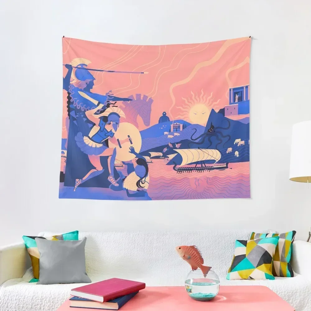 

Homeric Landscape - Summer Tapestry Room Aesthetic Bedroom Decor Korean Room Decor Decoration For Home Tapestry