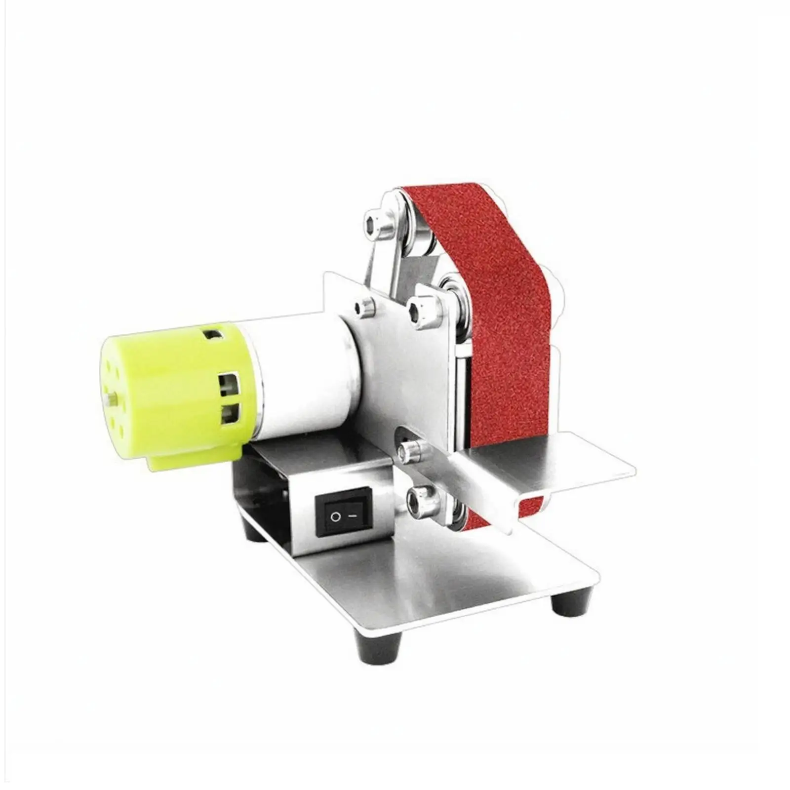 Mini Electric Belt Sander Compact Belt Sander with Polishing Wheel Blade Sharpening Machine Bench-Top Blade Edge Restorer 24V