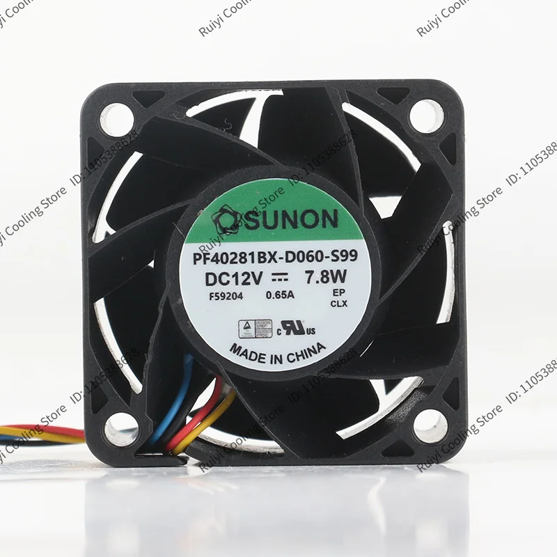 Original SUNON PF40281BX-D060-S99 12V 0.65A 7.8W 4028 4-pin large airflow cooling fan