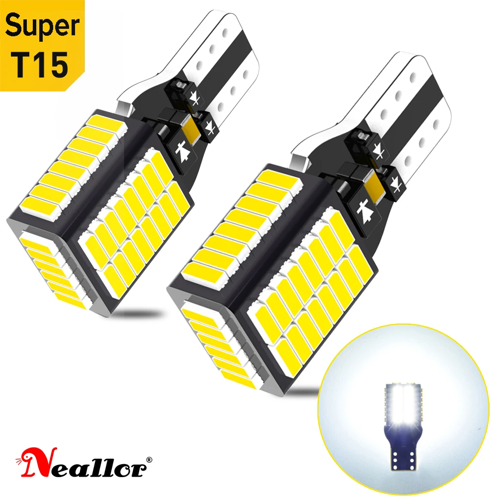 2x LED T15 W16W 921 NO OBC Error Free Bulb Canbus Car Backup Reserve Lights Bulb For BMW E46 E39 E90 E60 E36 F30 F10 E30 E34 12v