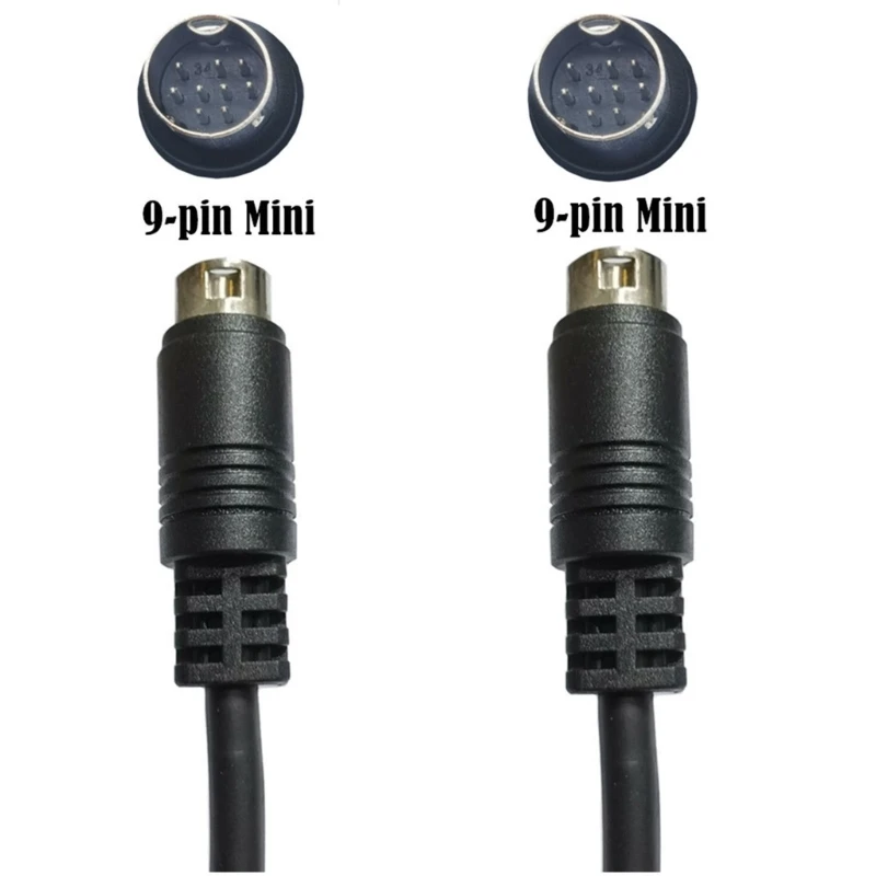 1m 2m 9Pin DIN Male Plugs to 9Pin DIN Male Extension Adapter Cable Leads for Home Entertainment System