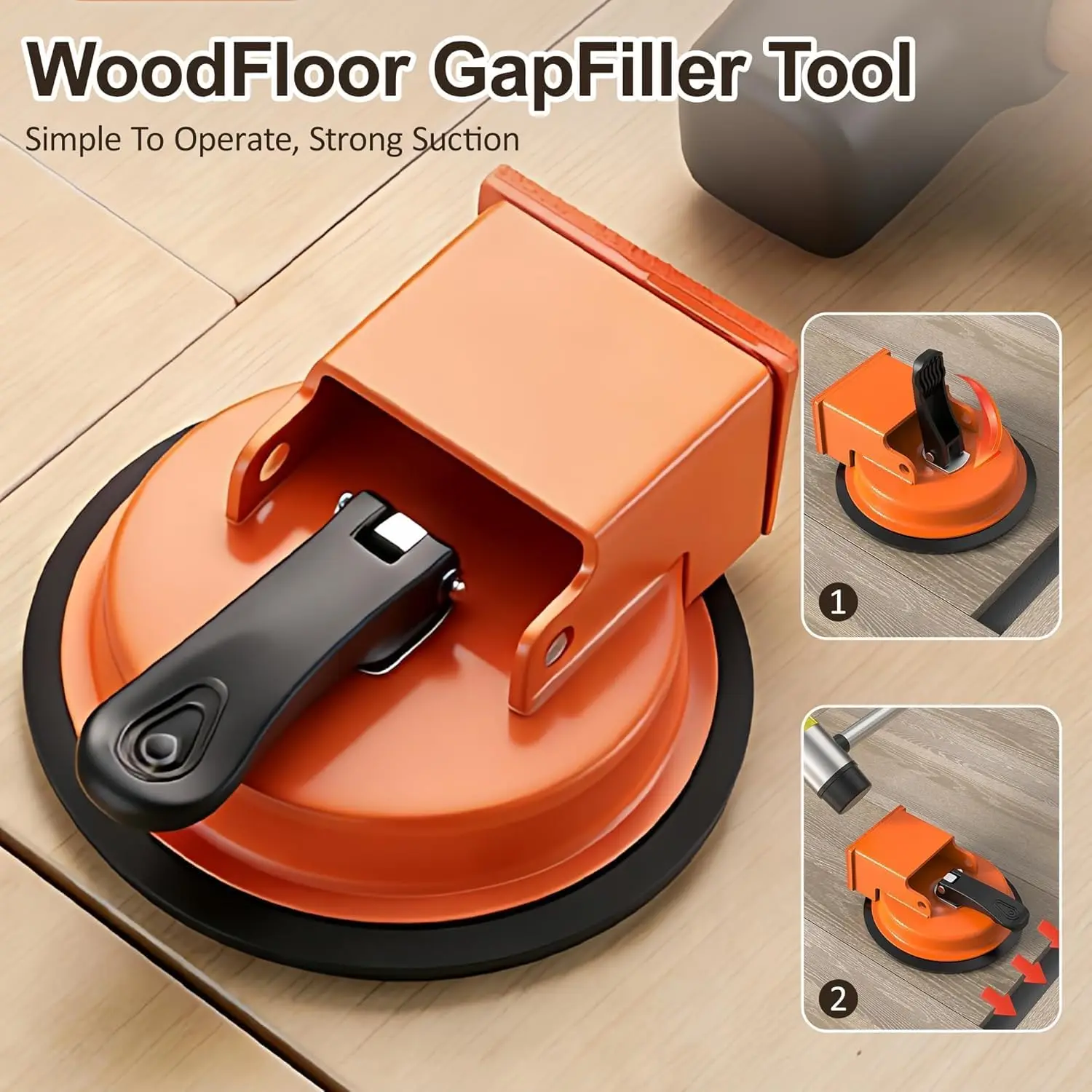 

Wood Floor Gap Repair Tool with Strong Suction Cup Floor Gap Puller Tightener for Lifting Fixing Loose Planks Professional