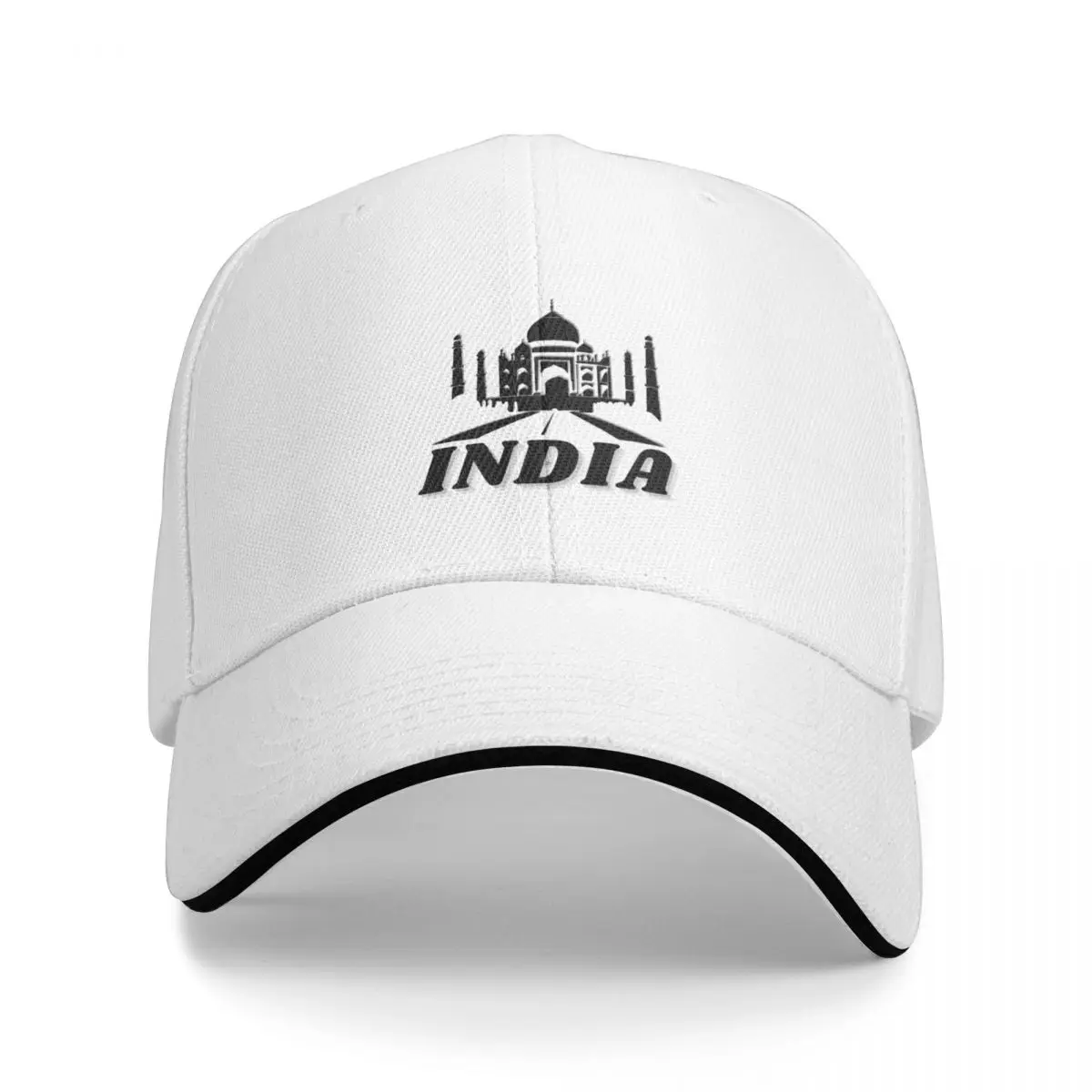 Taj Mahal Indian architecture | Symbol of love | 7 wonders | black color Cap Baseball Cap Sunscreen trucker hats for men Women's