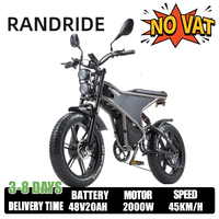 Electric Bicycle RANDRIDE DM711 2000W dual motor full suspension 48V20AH battery 20 Inch Fat Tires 4.0 Wide Tire Adult E-Bike