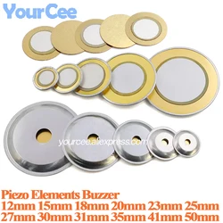 5pcs Piezo Elements Buzzer Sounder Sensor Trigger Drum Disc Copper Piezo Speaker Piezoelectric 12MM 20MM 27MM 35MM 50MM