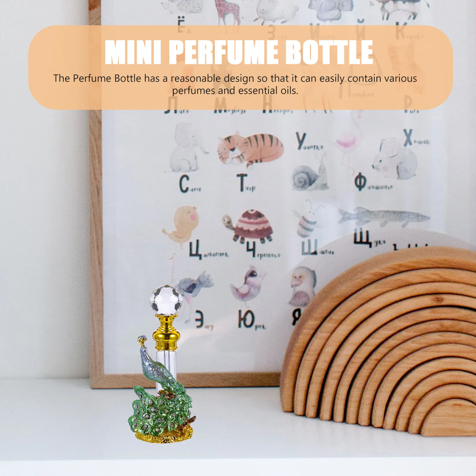 Fine Workmanship Perfume Bottle Empty Essential Oil Container Exquisite Desktop Ornament Strong and for Perfumes and