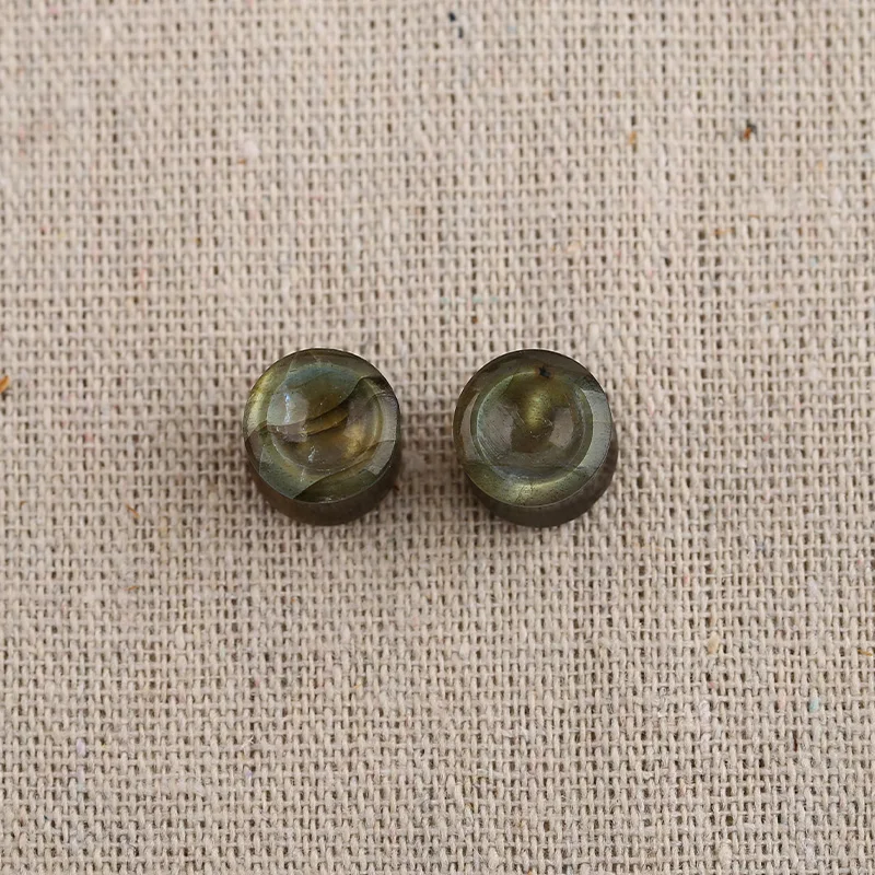 B&F Plug Labradorite Earring Beads, Handmade Natural stones beads, Polished Stones for jewelry Making Supplies