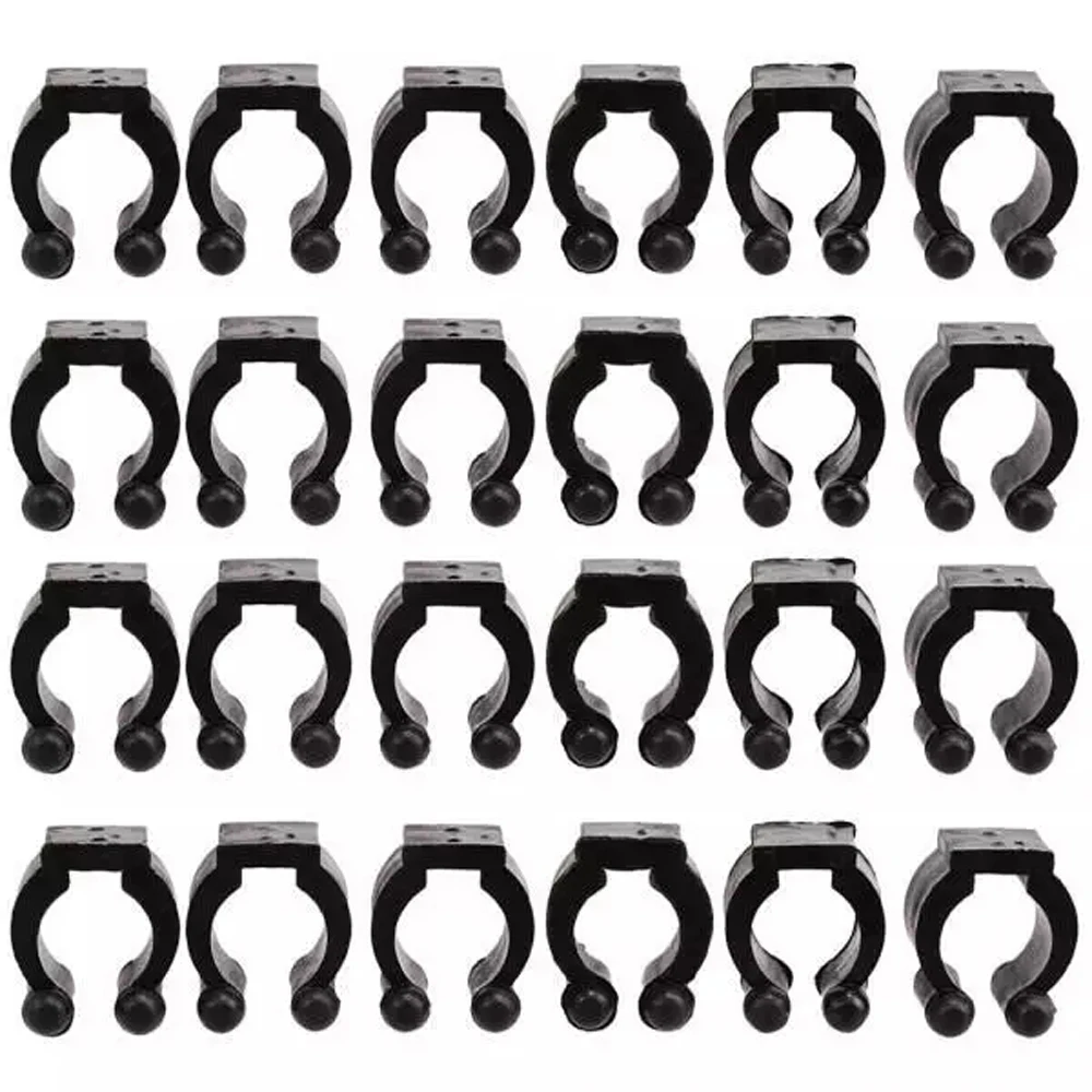 

Pool Cues Plastic Black 20-Pack Fishing Pole Fishing Rod Storage Clips Fishing Rod Holder Billiards Cue Clip Rod Organizer