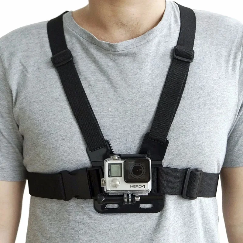 Chest Mount Harness & Head Strap for GoPro Hero 13-7 DJI Action 5 Pro 4 Insta360 X5/X4 Action Camera Accessories w/ J-hook Mount view 4