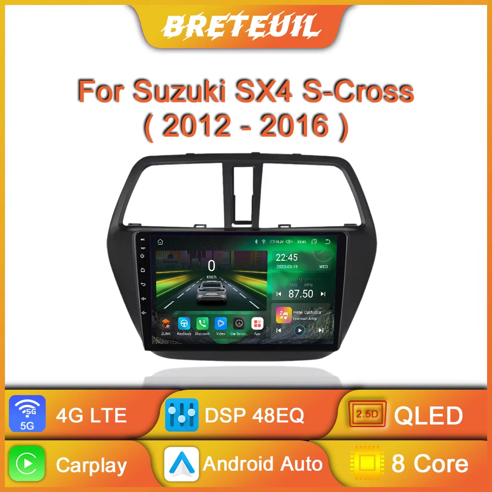 

Для Suzuki SX4 2 S-Cross 2012 2013 2014 2015 2016 Автомобильное радио Android Мультимедиа Видеоплеер Навигация GPS Carplay Сенсорный экран Авто Стерео