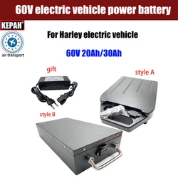 60V 20ah 30ah Lithium Battery 500-3000W for Harley Electric motorcycle City coco Scooter two wheel foldable Bicycle Free charger