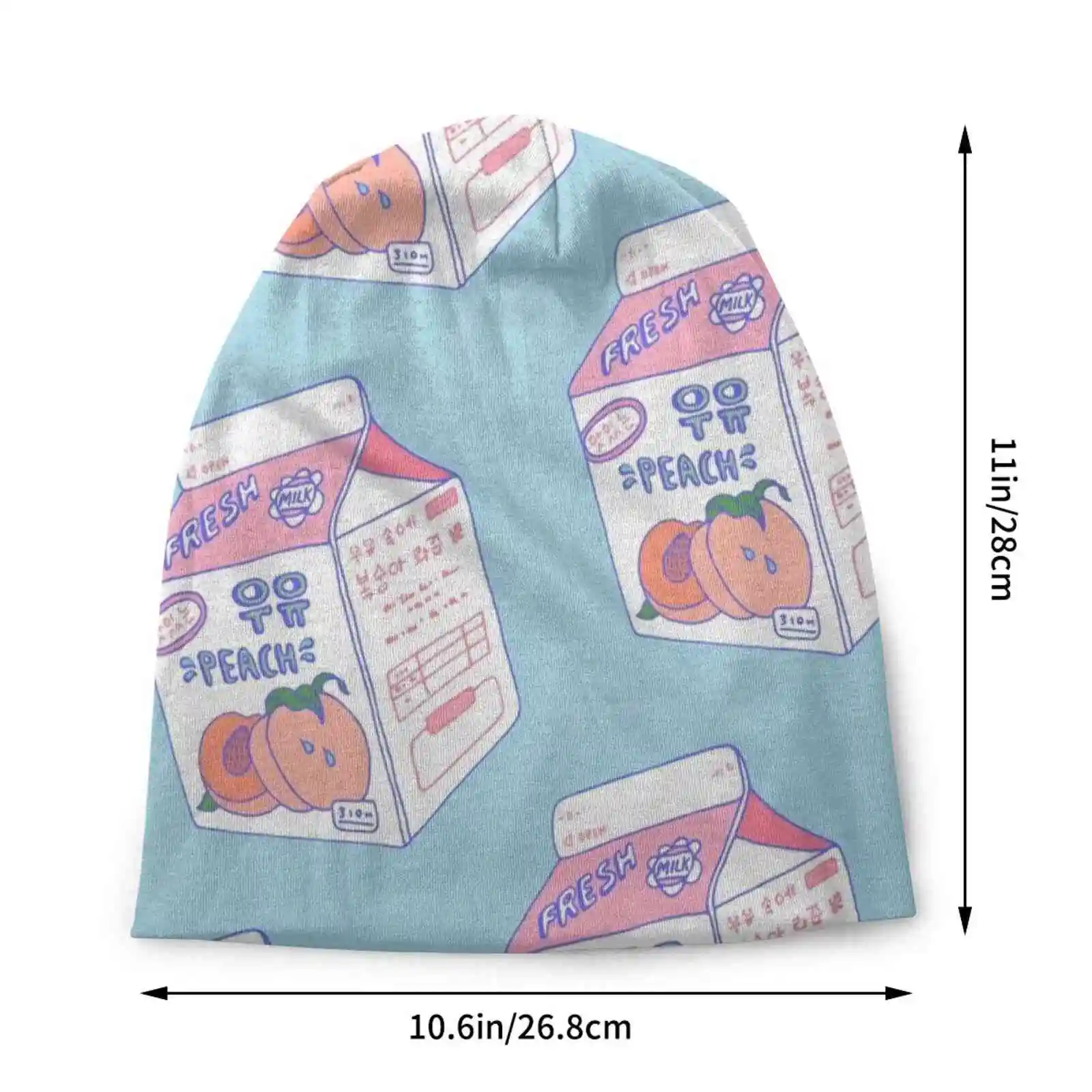 Knitted Hat Warm Beanie Outdoor Caps Snack Korean Sweet Treat Comic Cute ? ? Wave Peachy Kawaii Sü ? Milk Carton Nostalgic Kpop