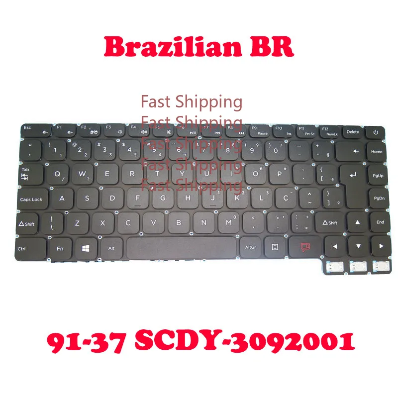 C=For Keyboard  Positivo 91-37 SCDY-3092001 Brazil BR Black No Frame C4120F-S Q464C Q464C-O C4128E-S N1250 Q4128C Q4128CI C41TE