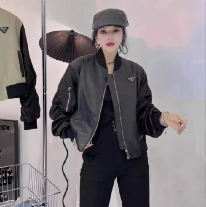 

Женское кожаное джето из овчины Tag Episode свободного кроя, бейсбольное пальто с застежкой-молнией, длинное све, осеннее новое поступление