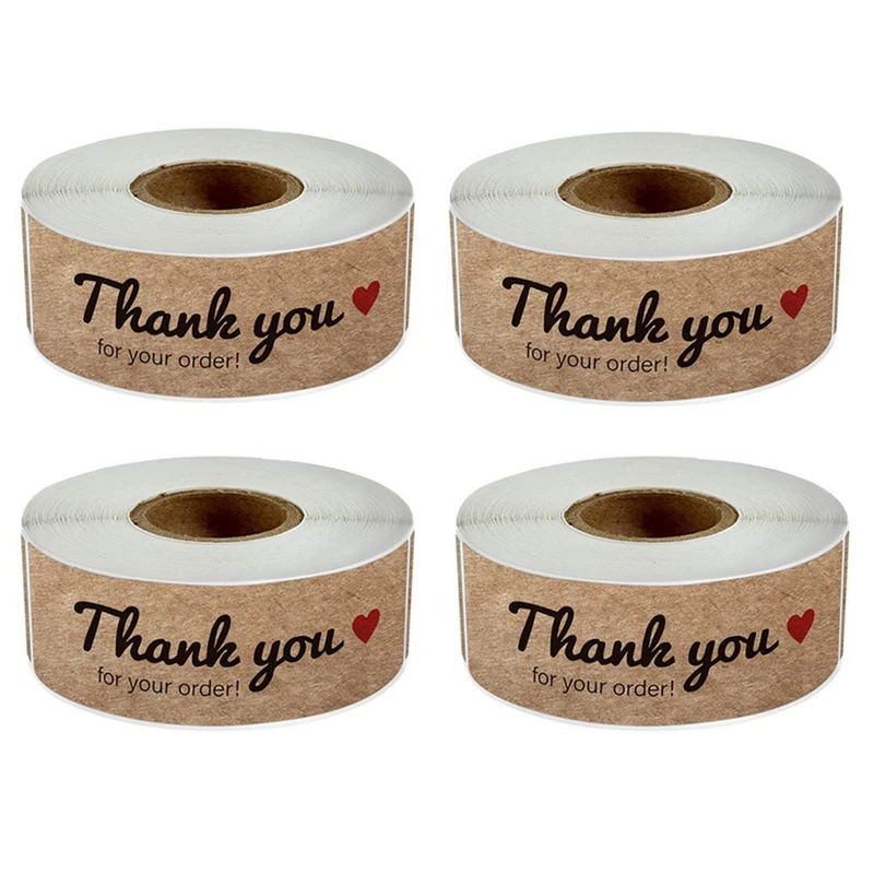 1440Pcs Thank You Stickers Kit Thank You Stickers Label Roll Thank You Set For Envelope Retail Store 75X25mm