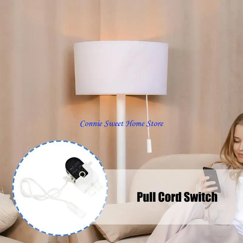 LXAF 4Pcs Practical Pull Chain Switches for Lighting Fixtures Ceiling Fan Lamp