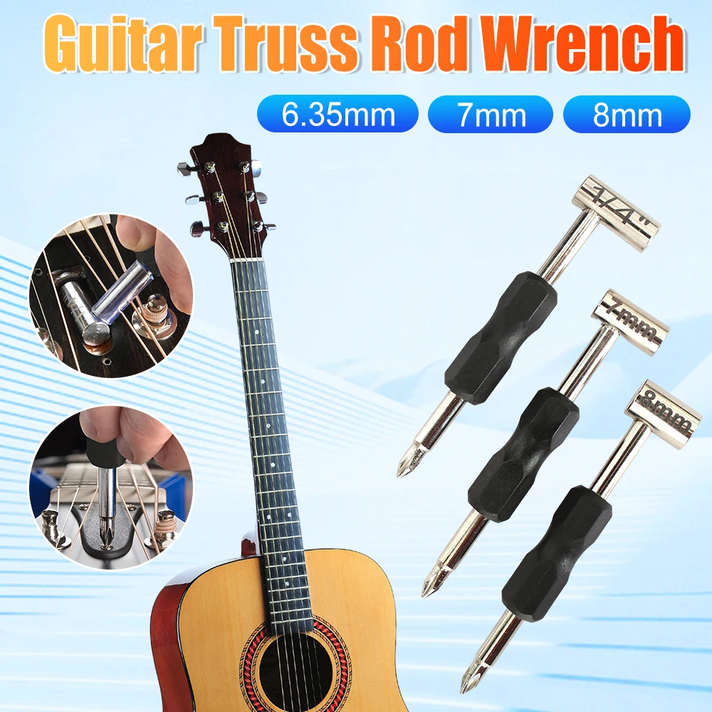 Llave para la barra de tensión de guitarra para Gibson/PRS Ibanez/PRS, destornillador magnético, juego de llaves Allen para guitarra para ajuste del mástil