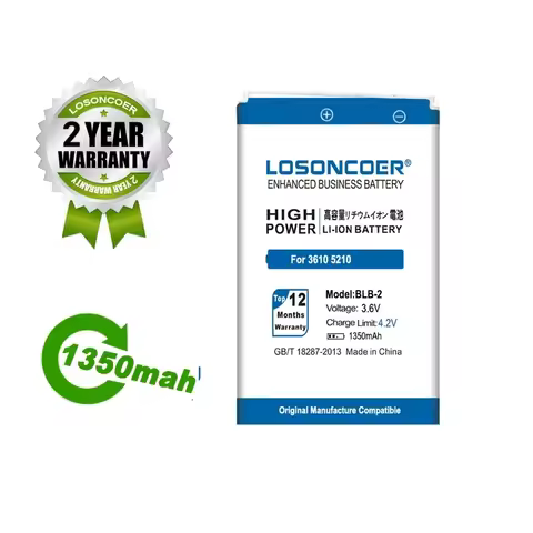 LOSONCOER Battery 1350mAh BLB-2 BLB2 Battery For Nokia 3610 5210 6500 6510 7650 8210 8250 8310 8850 8890 8910 8910i
