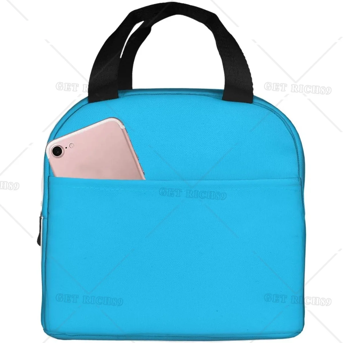 Solid Color Light Blue Multi-Functional Insulated Lunch Bag for Women Men Work and Outdoor Activities Long-Lasting Insulation