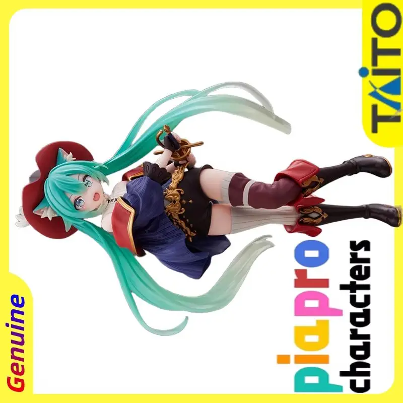 

【100%original】TAiTO Fairy Tale Wonderland Hatsune Miku Puss in Boots H=18CM Collection Series Model Cartoon Character Gifts Toys