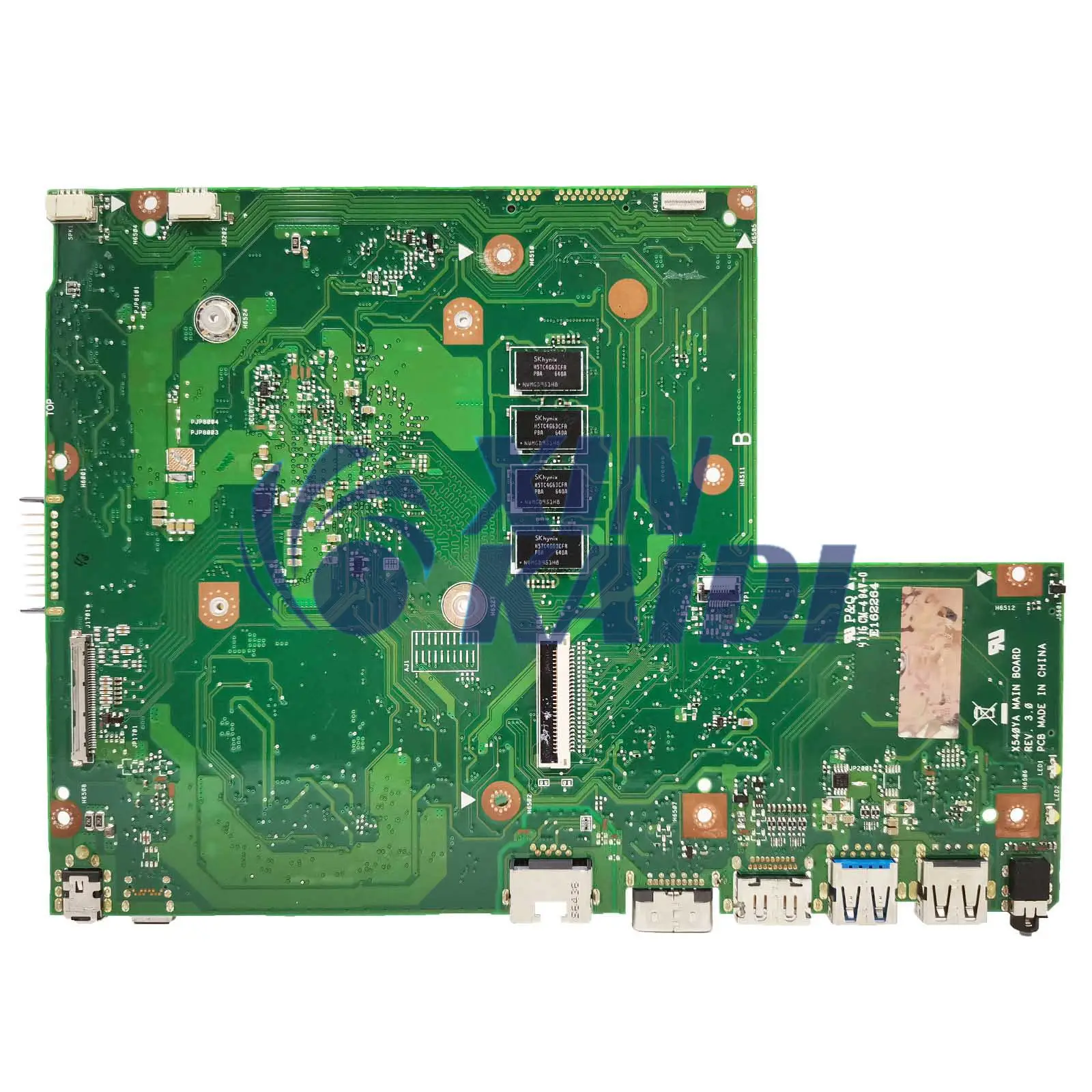 Imagem -02 - Placa Principal X540ya para Laptop Asus Vivobook R540ya F540ya A540ya D540ya Placa-mãe com A87410u de A6-7310 e1 e2 2g 4g 8g-ram