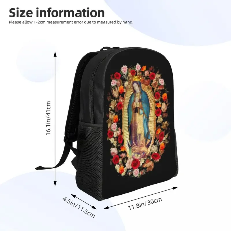 Customized Our Lady Of Guadalupe Mary Backpacks School College Student Bookbag Fits 15 Inch Laptop Mexico Catholic Saint Bags