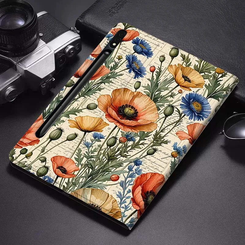 

Beautiful flower pattern Tablet Case For Samsung Galaxy Tab S7 S8 S9 S10 FE Plus Lite 11 12.4 13.1 Inch