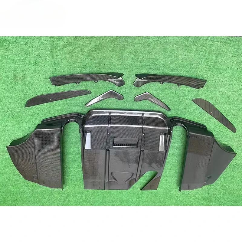 F30 ألياف الكربون GEEX نمط سبليت هيكل الناشر الخلفي شفة ممتصة للصدمات الخلفية ل 3 سلسلة F30 مخصص #5