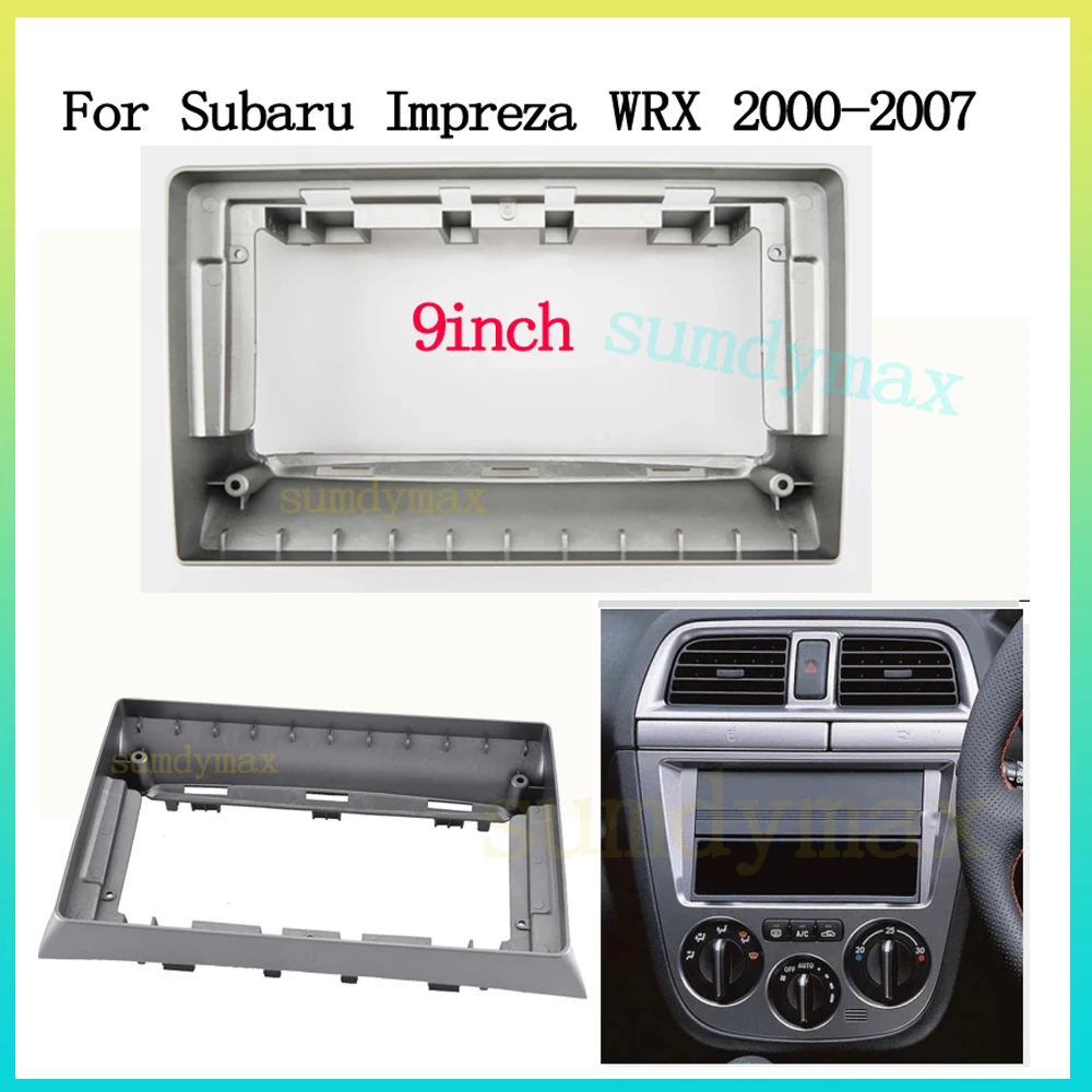 9Inch Car Radio Frame For SUBARU Impreza WRX 2000 2003 -2007 Dash Kit Install Facia Console Bezel Adapter