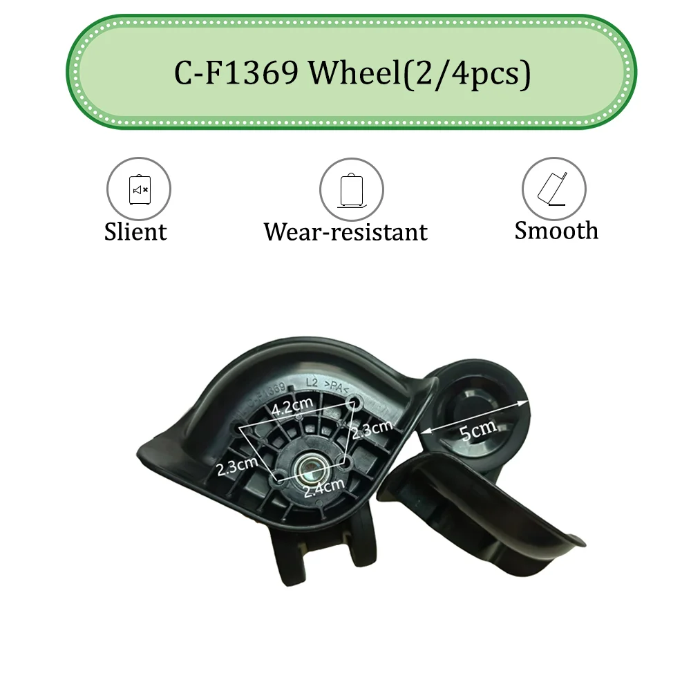 

C-F1369 Universal Wheel Replacement Suitcase Convenient Silent Smooth Shock Durable Absorbing Rotating Accessories Caster Wheels