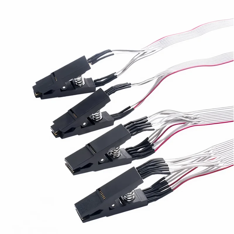 SOIC8 SOP8 Clip de prueba versión de actualización para programación en circuito EEPROM 93CXX / 25CXX / 24CXX + 2 adaptadores