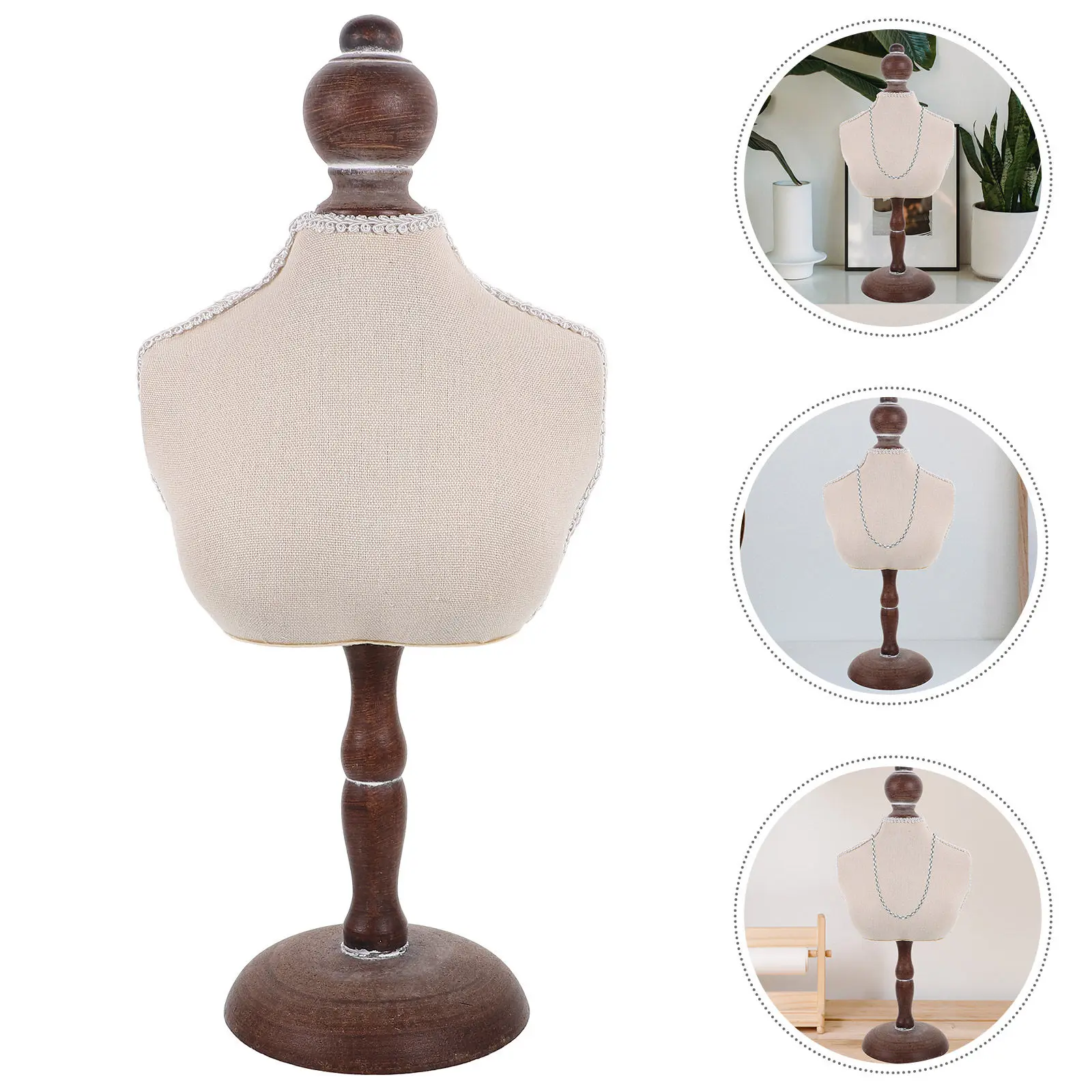 Elegant Necklace Holder Stand Vintage Design Stable Jewelry Bust for Displaying Necklaces Pendants Chains Trade